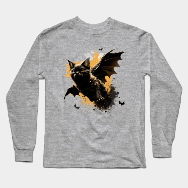 FLYING CATS Long Sleeve T-Shirt by AMOS_STUDIO